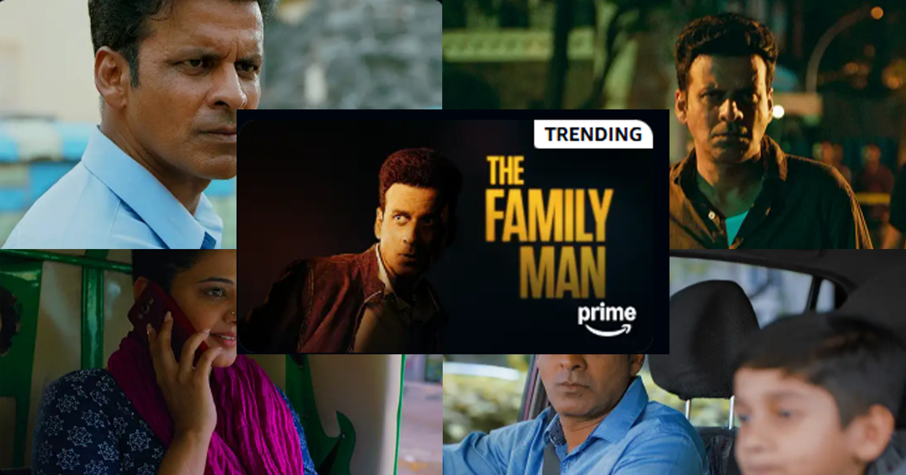Manoj Bajpayee as Srikant Tiwari in The Family Man Trailer